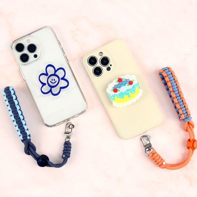 배색 로프 짜임 길이조절 손목 핸드스트랩 폰태그 키치스트랩 제니스트랩